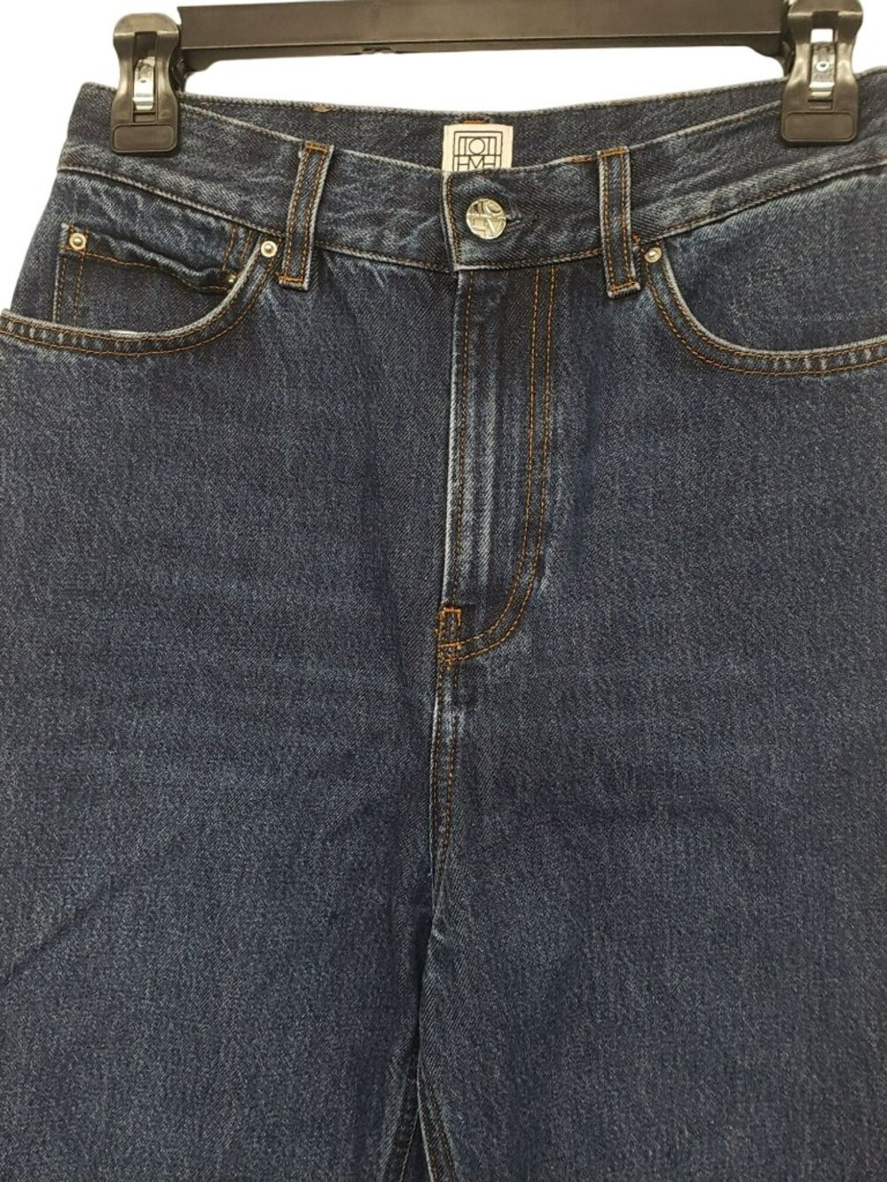 Toteme $360 Dark Wash Blue Tapered Leg Denim Jeans Womens 25 223-231-741 - Picture 8 of 14
